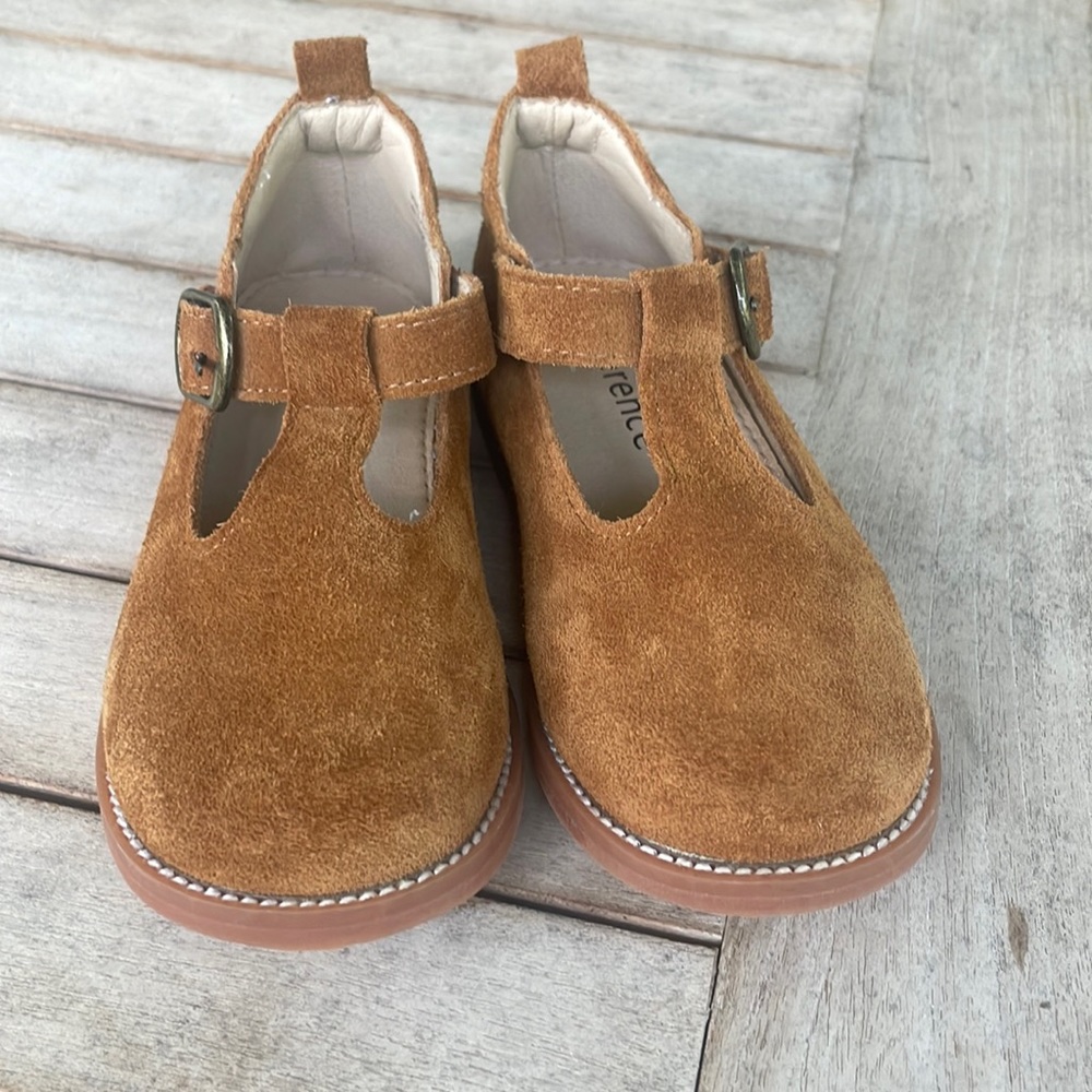 Size 8 cognac suede kiderence mary Jane’s